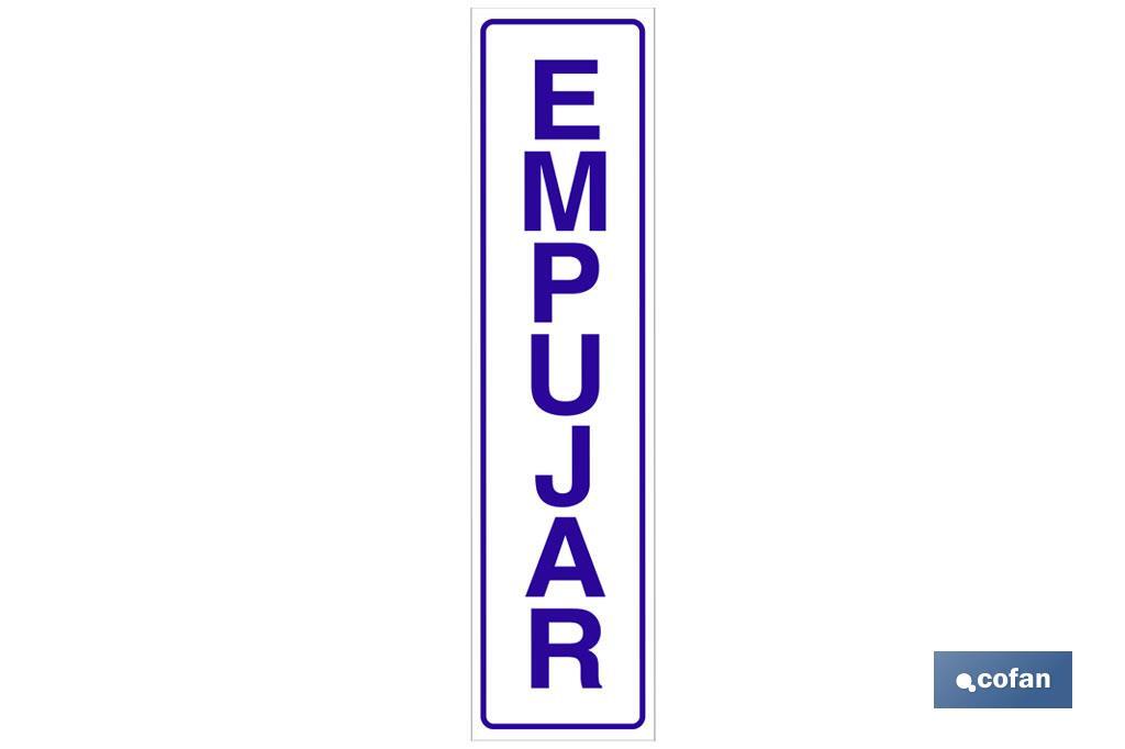 SEÑAL GLASSPACK ADHESIVA 250X62MM.