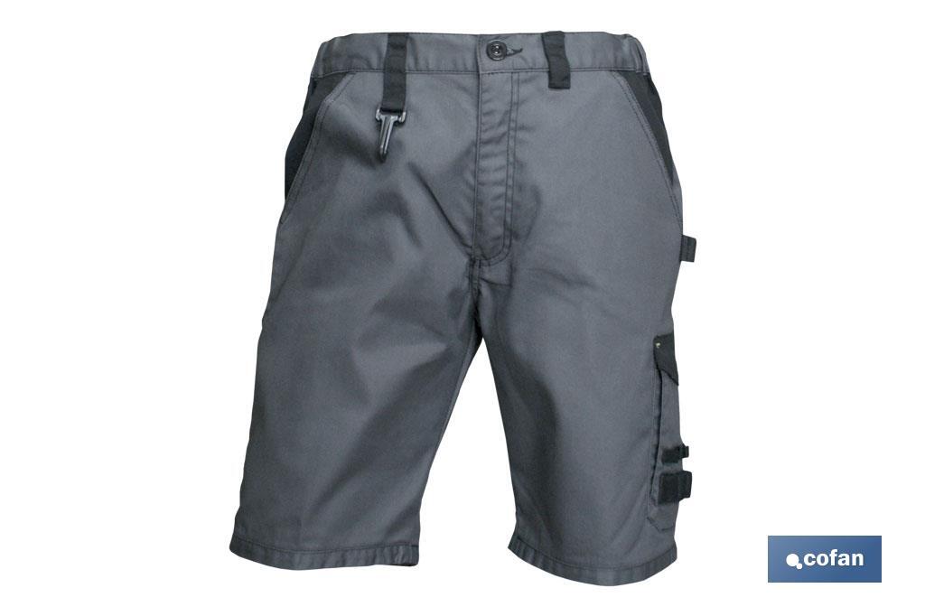 BERMUDAS DE TRABAJO POULSEN 280gms/m GRIS-NEGRO T-52