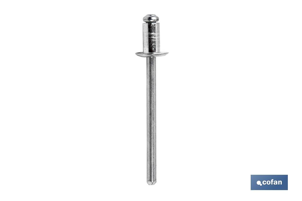 REMACHE ALUMINIO NORMAL 2.4 X 4 MM