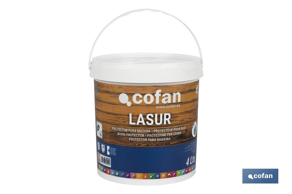 LASUR PROTECTOR AL AGUA PARA MADERA MATE INCOLORO 4 L