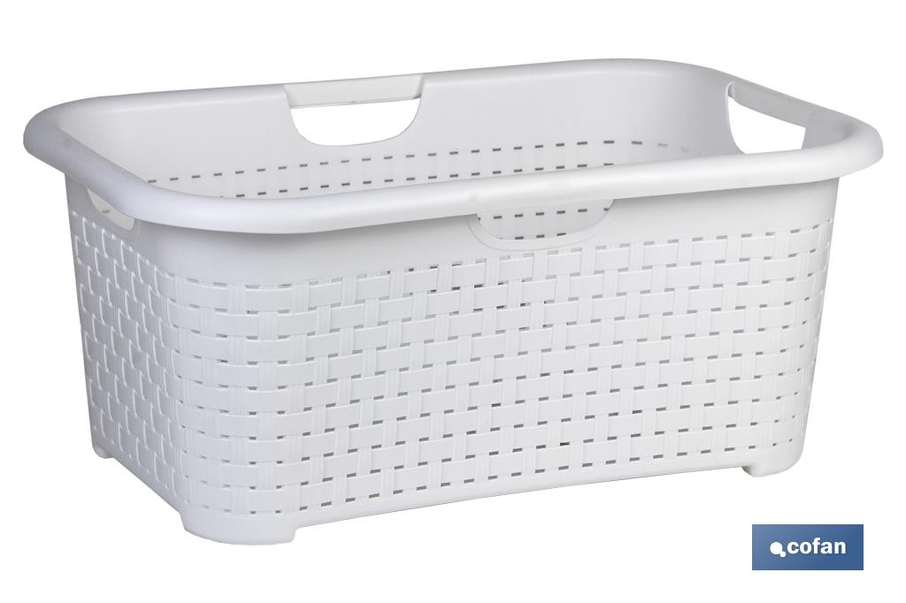 CESTA MULTIUSOS  BLANCO MODELO MARSELLA 59X38X26cm venta unitaria