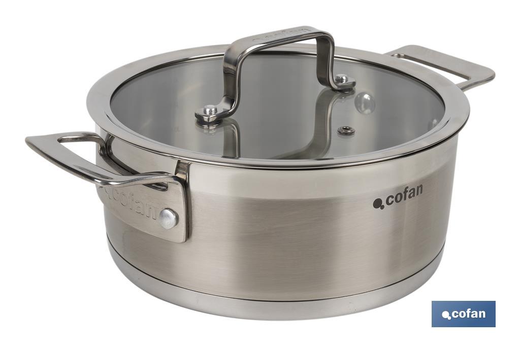 CACEROLA CON TAPA 2.5L ACERO INOX 18/10 MODELO CADENZA