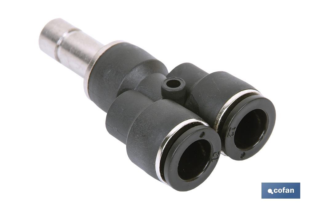 UNION EN Y CON ESPIGA LISA T-6 (PACK: 1 UDS)