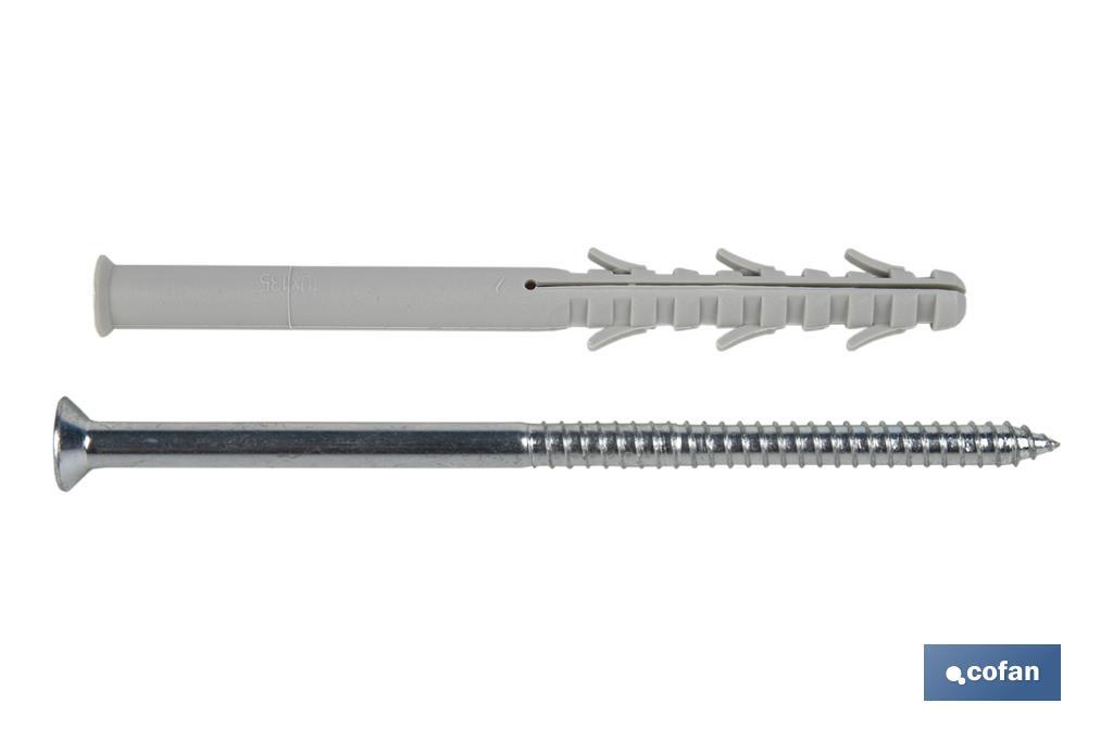 TACO LARGO DE GOLPE CON TORNILLO TORX Ø10 X 100 MM (PACK: 100 UDS) TACO LARGO DE GOLPE CON TORNILLO TORX Ø10 X 100 MM (PACK: 100 UDS)