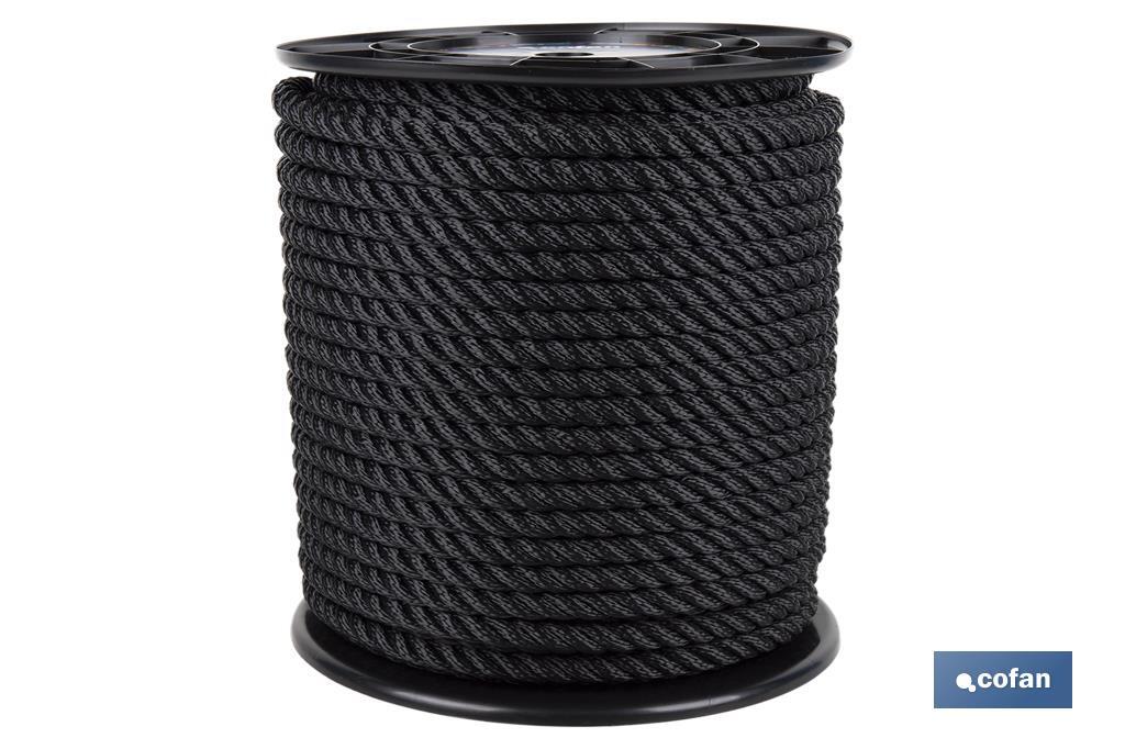 CARRETE CABO DE AMARRE 10 MM 100 M NEGRO (PACK: 1 UDS) CARRETE CABO DE AMARRE 10 MM 100 M NEGRO (PACK: 1 UDS)