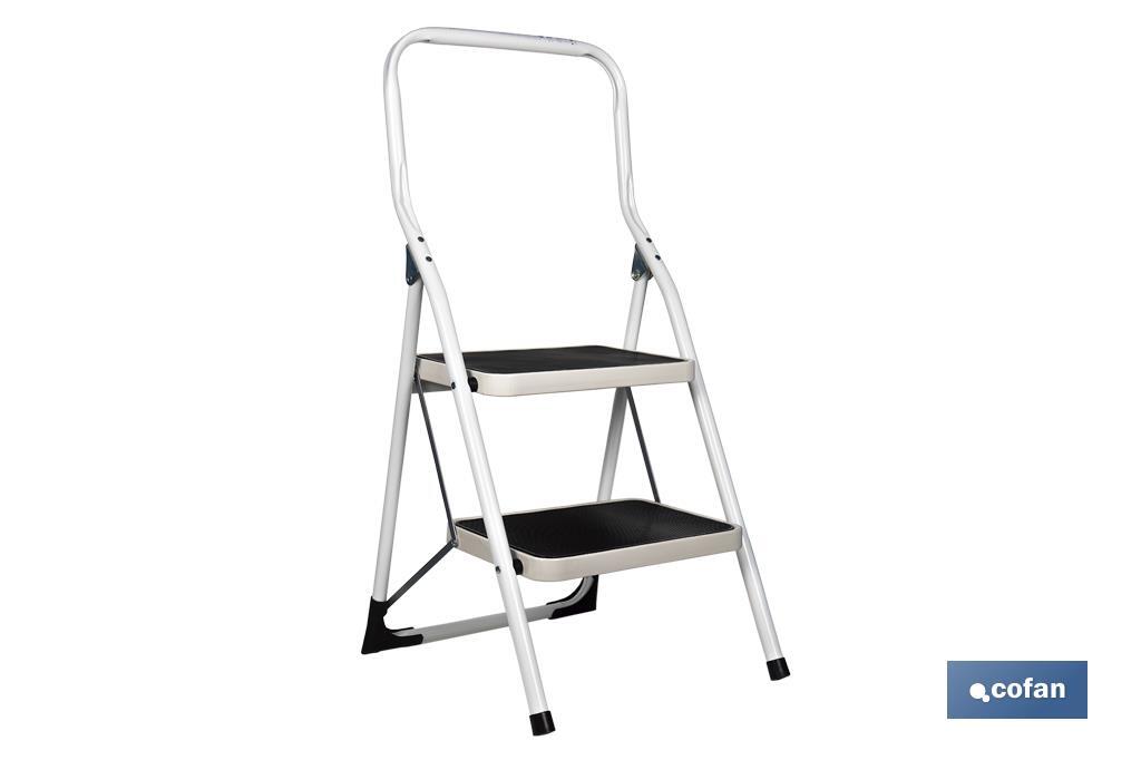 ESCALERA DOMÉSTICA ACERO 2 PELDAÑOS ALTURA 46 CM (PACK: 1 UDS) ESCALERA DOMÉSTICA ACERO 2 PELDAÑOS ALTURA 46 CM (PACK: 1 UDS)