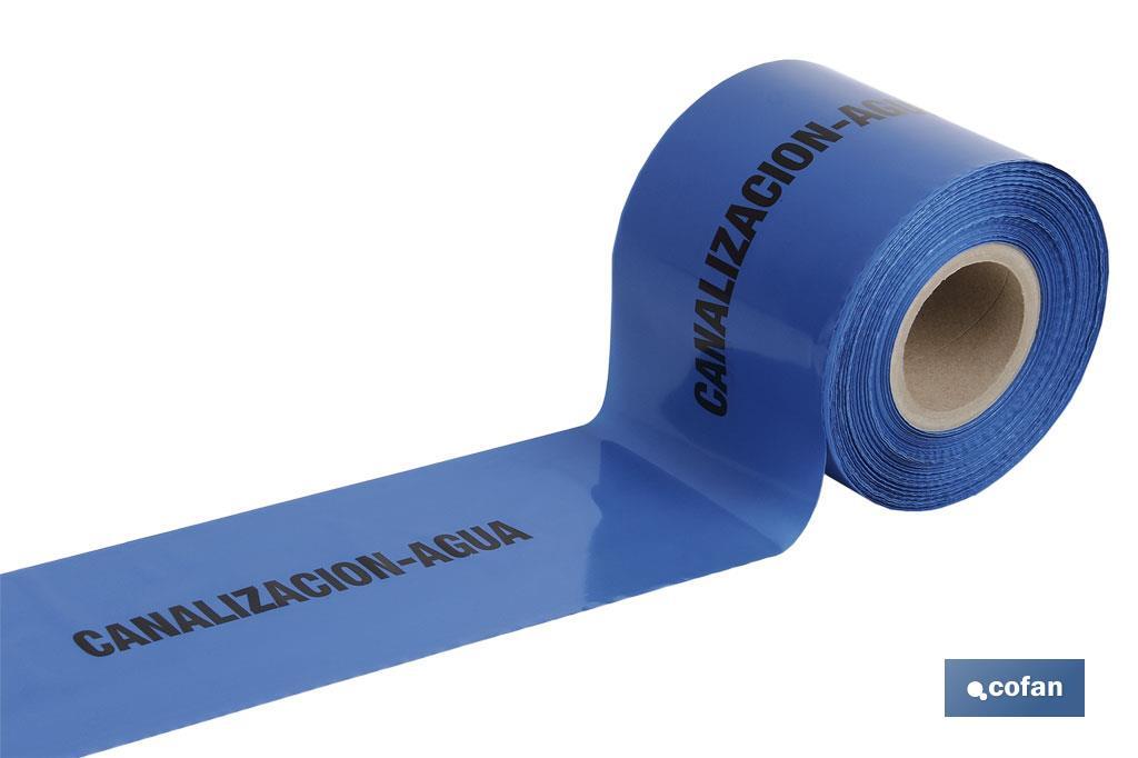 CINTA BALIZ. CANALIZACION AGUA 150MMX250MTS (PACK: 1 UDS) CINTA BALIZ. CANALIZACION AGUA 150MMX250MTS (PACK: 1 UDS)