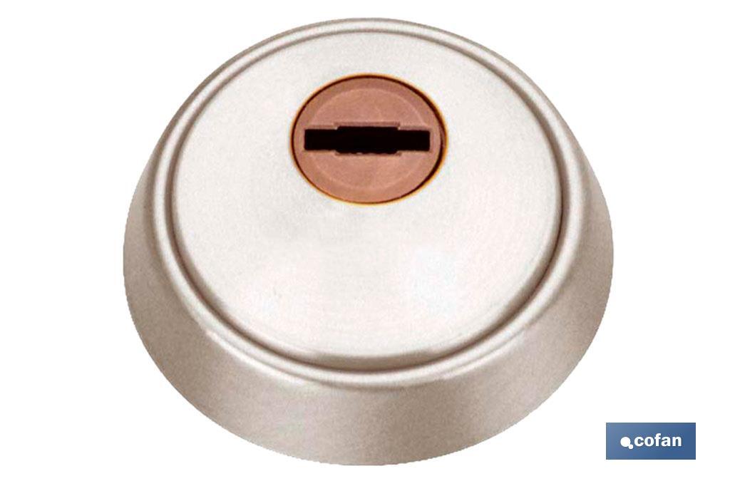 Escudo Antitaladro cerrado+tornillos- Níquel Mate (PACK: 1 UDS) Escudo Antitaladro cerrado+tornillos- Níquel Mate (PACK: 1 UDS)