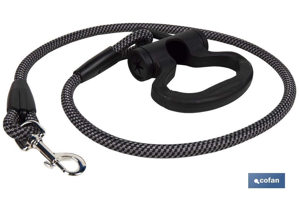 CORREA DE CUERDA DE NYLON CON DISPENSADOR DE BOLSAS PARA PERROS 1,2 X 120 CM (PACK: 1 UDS) CORREA DE CUERDA DE NYLON CON DISPENSADOR DE BOLSAS PARA PERROS 1,2 X 120 CM (PACK: 1 UDS)