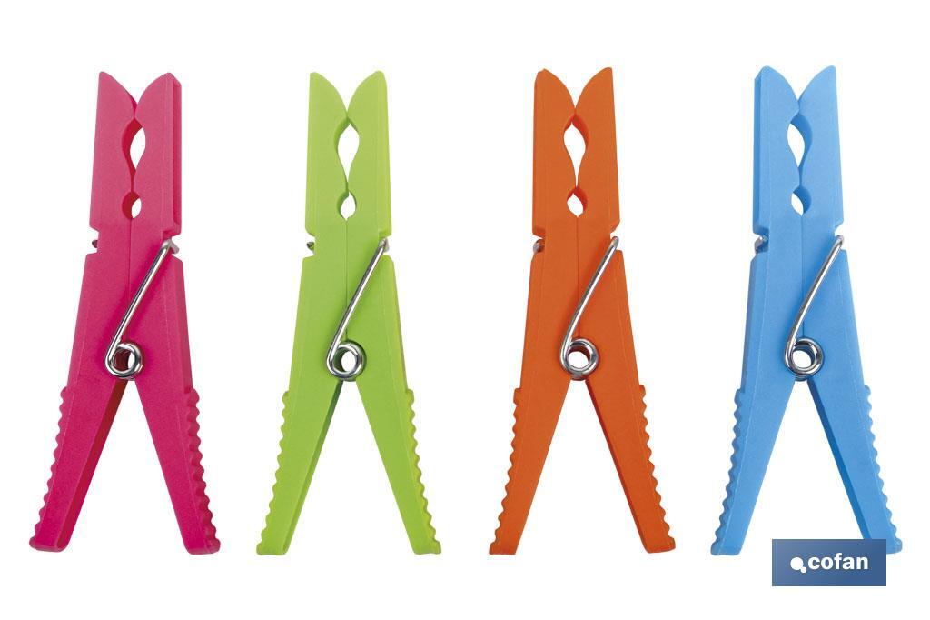 PACK 12 UDS PINZAS PLÁSTICO GRANDES 9cm (PACK: 1 UDS) PACK 12 UDS PINZAS PLÁSTICO GRANDES 9cm (PACK: 1 UDS)