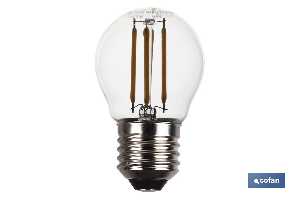 BOMBILLA LED ESFERICA FILAMENTO E27 4W 470LM 2700K (PACK: 1 UDS) BOMBILLA LED ESFERICA FILAMENTO E27 4W 470LM 2700K (PACK: 1 UDS)