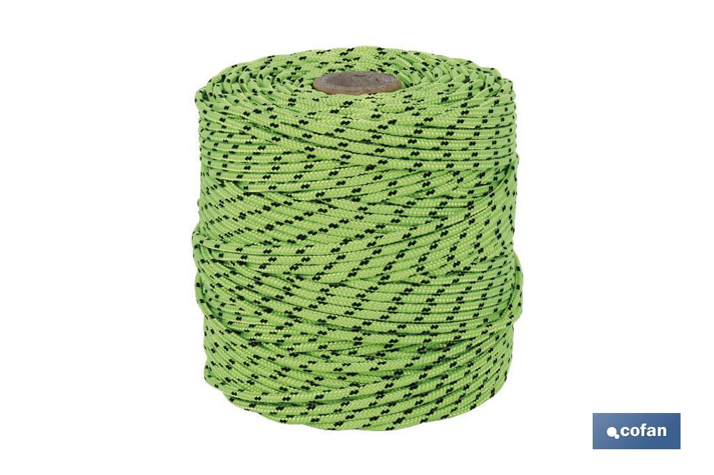CORDÓN TRENZADO HIPPIE VERDE/NEGRO 3MM X 25 M (PACK: 1 UDS) CORDÓN TRENZADO HIPPIE VERDE/NEGRO 3MM X 25 M (PACK: 1 UDS)