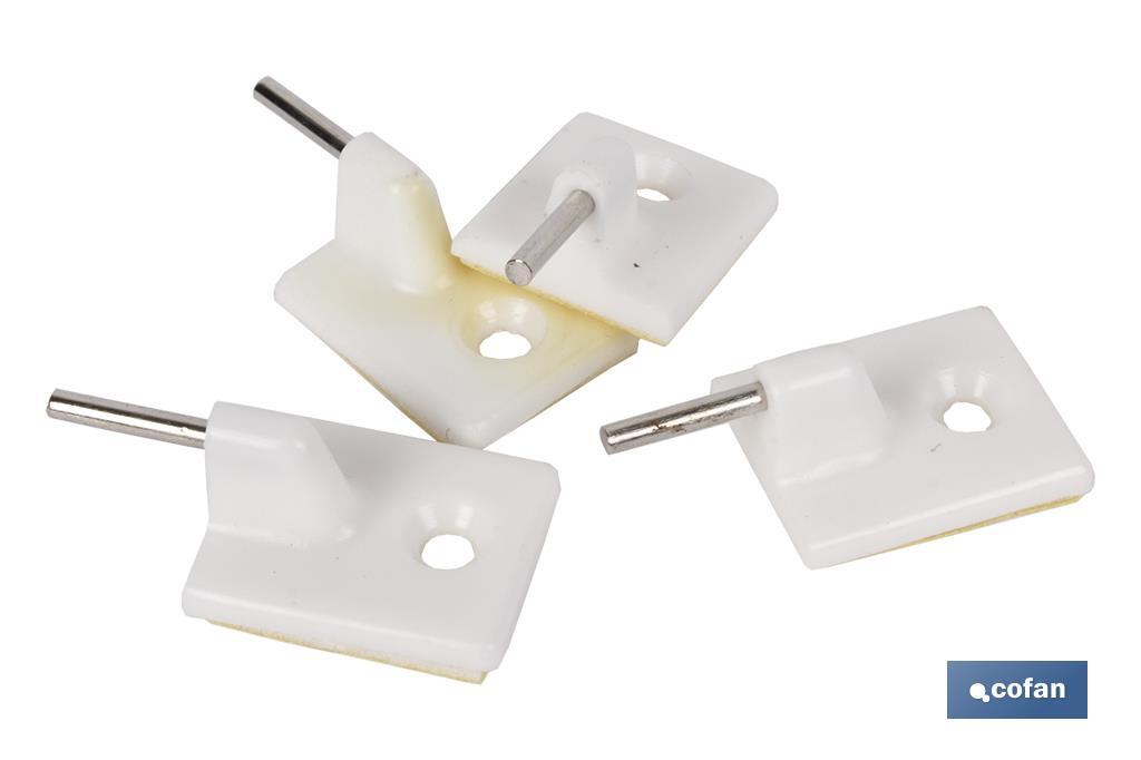 BL 4 UDS SOPORTE DE CORTINAS BLANCO (PACK: 12 UDS) BL 4 UDS SOPORTE DE CORTINAS BLANCO (PACK: 12 UDS)