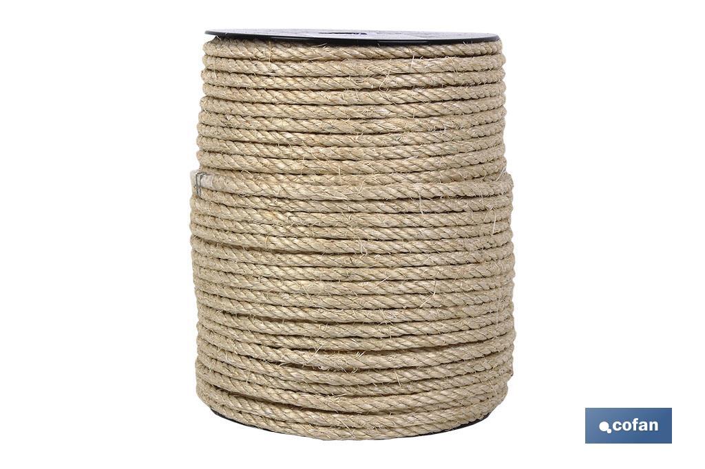 CUERDA SISAL 4 CABOS 16 MM 25 MTS NATURAL (PACK: 1 UDS)