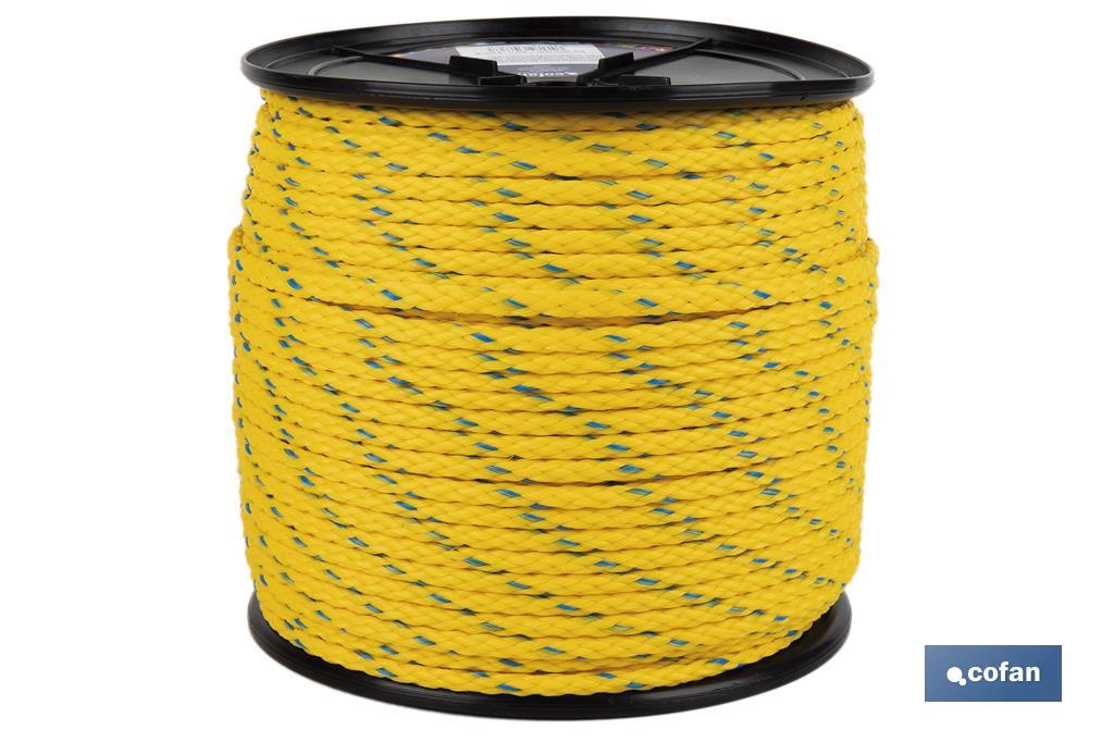 CARRETE CUERDA NÁUTICA MULTIUSOS 12 MM 100 M AMARILLO/AZUL (PACK: 1 UDS)