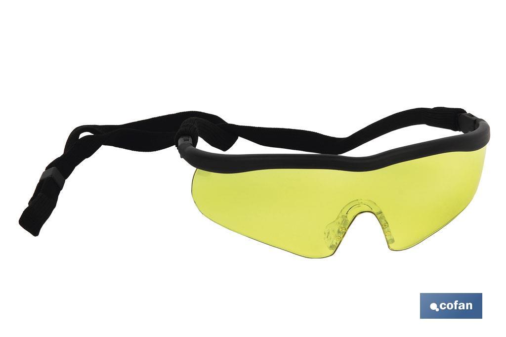 GAFAS SEGURIDAD SPORT AMBAR UV PROTECTION (PACK: 1 UDS)