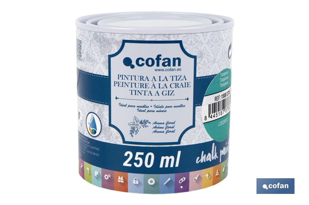 PINTURA A LA TIZA, CHALK PAINT, TURQUESA 250 ML