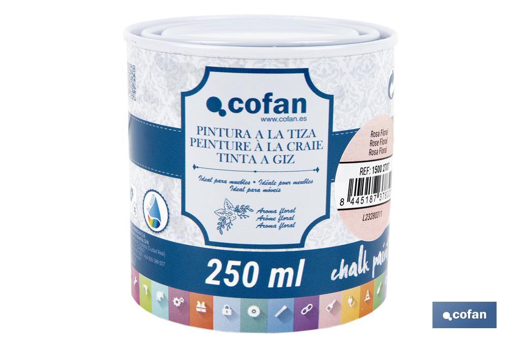 PINTURA A LA TIZA, CHALK PAINT, ROSA FLORAL 250 ML