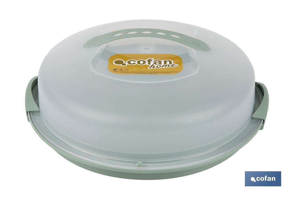 TARTERA REDONDA PAVLOVA CON ASAS OPACA VERDE Ø34,5 X 11 CM