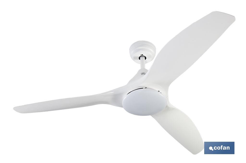 VENTILADOR DE TECHO BLANCO LUZ LED 132 CM 55 W