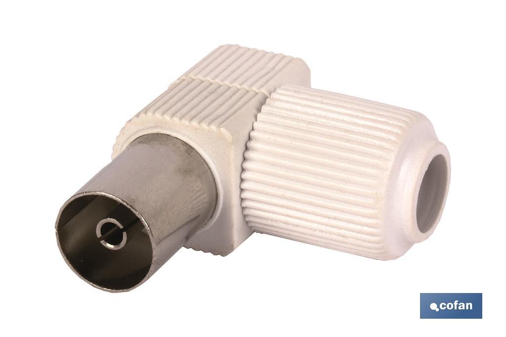 CONECTOR ANTENA HEMBRA CODO (9,5MM)