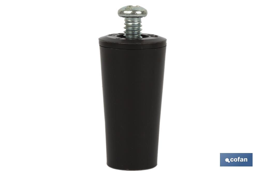 TOPE PERSIANA 40 MM MARRÓN CON TORNILLO M-6 (PACK: 20 UDS) TOPE PERSIANA 40 MM MARRÓN CON TORNILLO M-6 (PACK: 20 UDS)