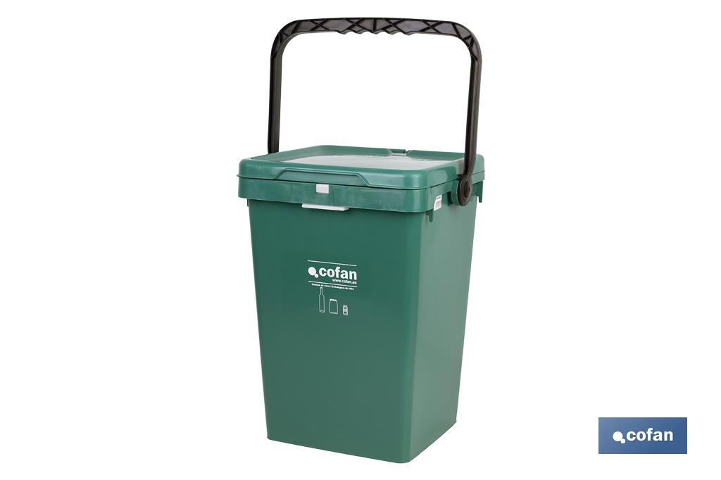 CONTENEDOR VERDE PARA VIDRIO 25L. (PACK: 1 UDS) CONTENEDOR VERDE PARA VIDRIO 25L. (PACK: 1 UDS)