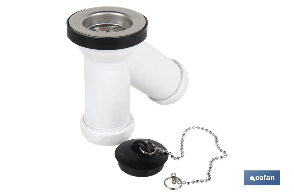 SIFÓN Y COMPACTO CON SALIDA Ø32-40 Y VÁLVULA LAVABO-BIDÉ Ø70 (PACK: 1 UDS) SIFÓN Y COMPACTO CON SALIDA Ø32-40 Y VÁLVULA LAVABO-BIDÉ Ø70 (PACK: 1 UDS)