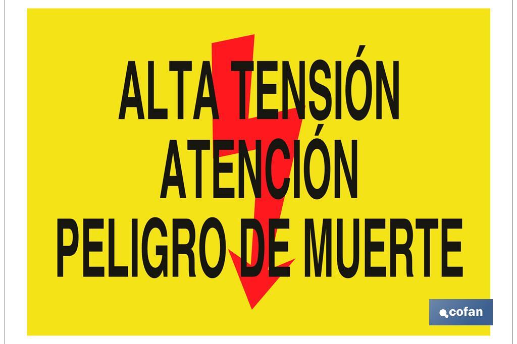 Alta tensión atención peligro de muerte