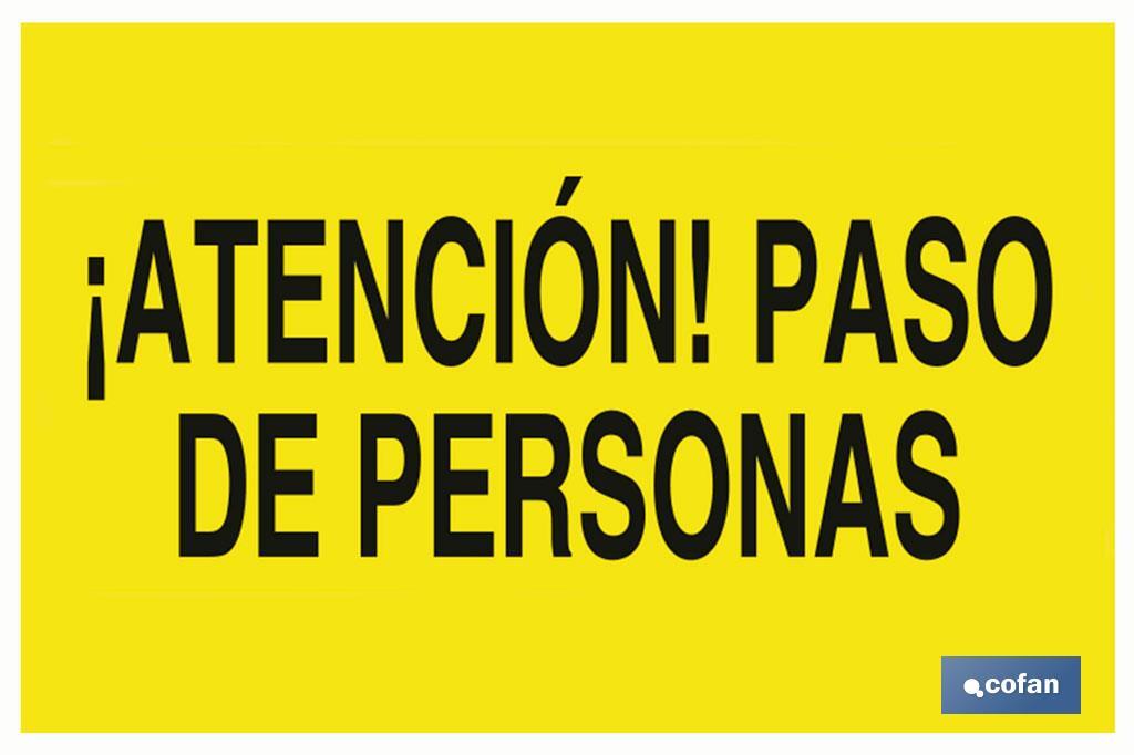 Atención paso de personas