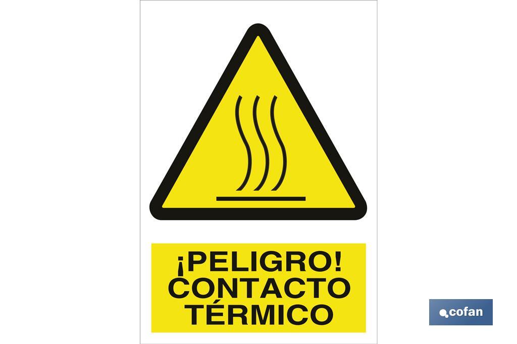 ¡Peligro! contacto térmico