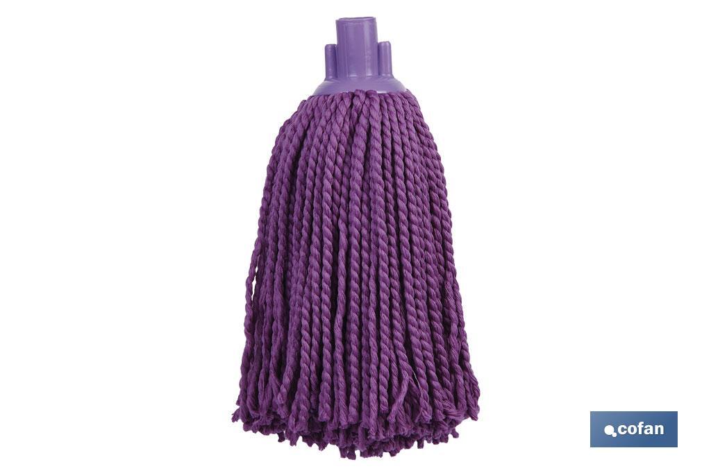 Fregona de Hilo Microfibra | Color Morado | Grosor 160 g | Máxima suavidad y Absorción con secado rápido